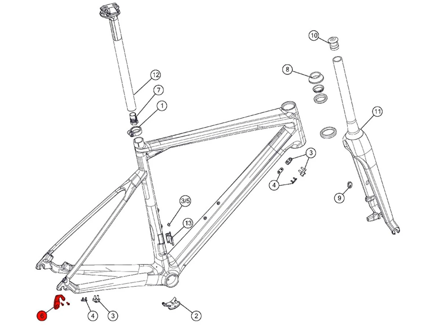 BMC Dropout 37 Patte De Dérailleur 212177 - Granfondo 01/ 02, Alpenchallenge 01 MY2013, CX01 2 BMC Dropout 37 Patte De Dérailleur 212177 - Granfondo 01/ 02, Alpenchallenge 01 MY2013, CX01 – Image 2