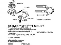 K-EDGE Mount Support GPS Garmin Sport TT 7 K-EDGE Mount Support GPS Garmin Sport TT -Boutique Vélo Promo k edge mount support gps garmin sport tt 3