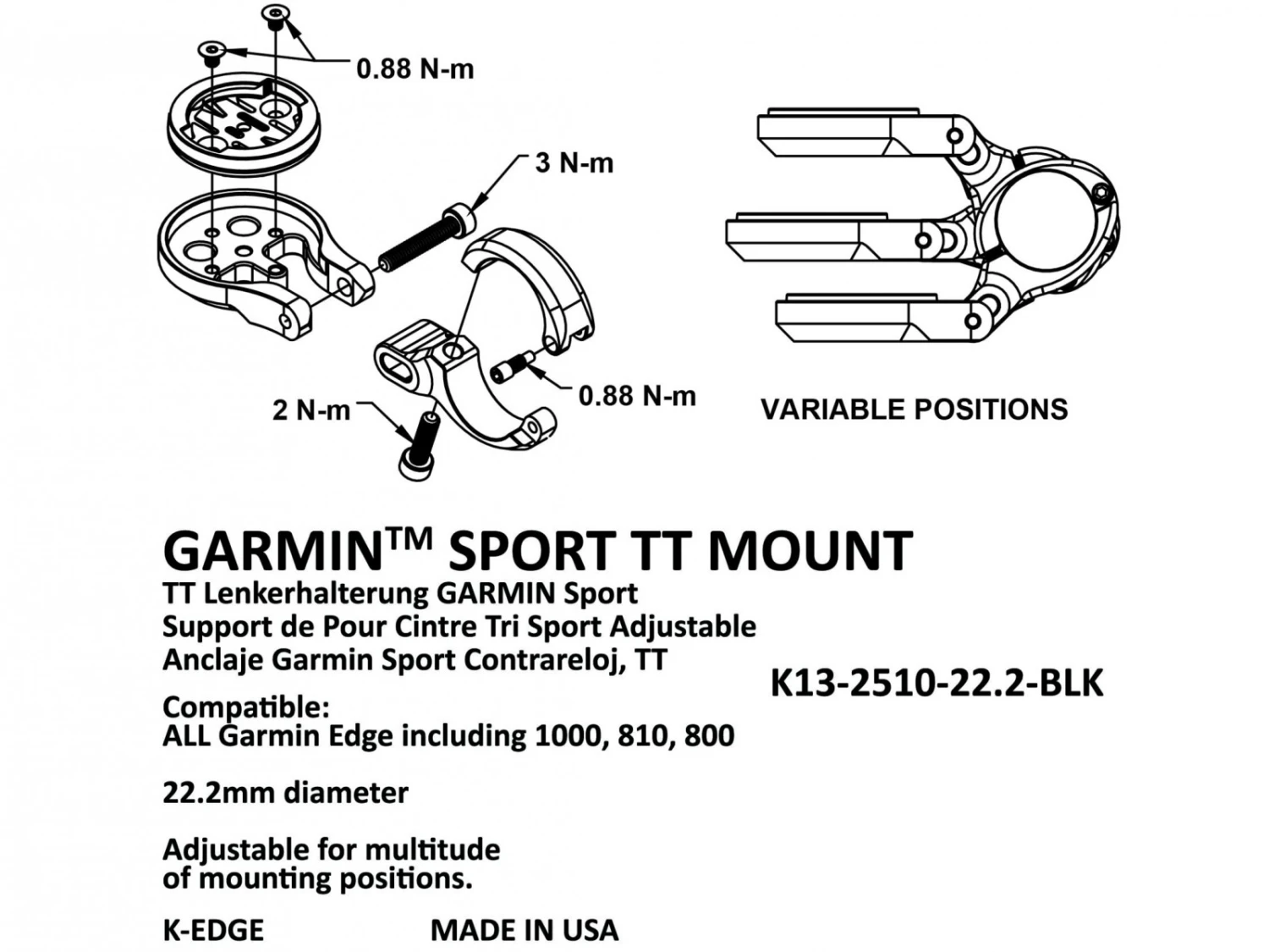 K-EDGE Mount Support GPS Garmin Sport TT 4 K-EDGE Mount Support GPS Garmin Sport TT – Image 4