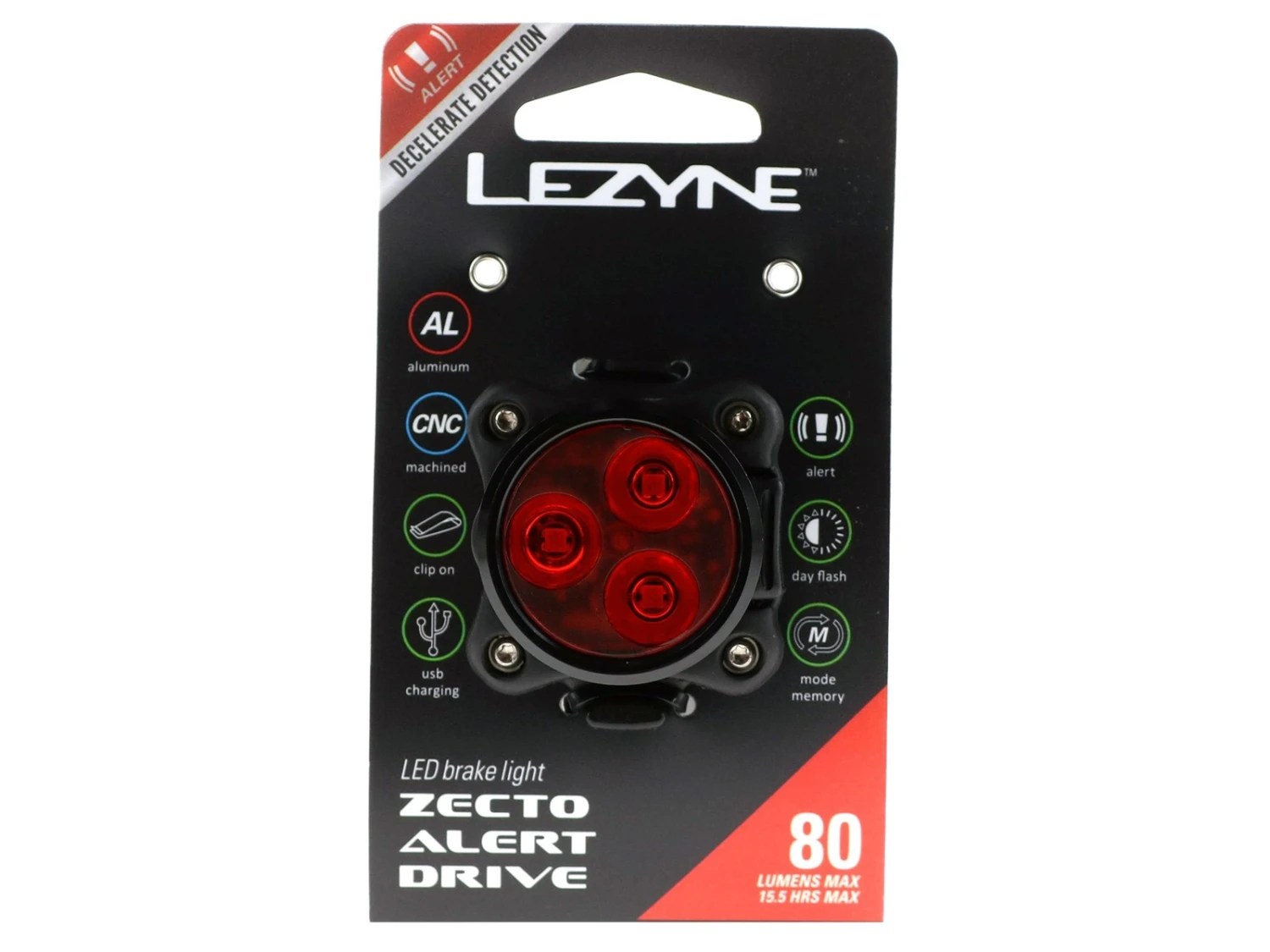 LEZYNE Zecto Drive Alert éclairage Arrière à Signalisation Automatique 2 LEZYNE Zecto Drive Alert éclairage Arrière à Signalisation Automatique – Image 2