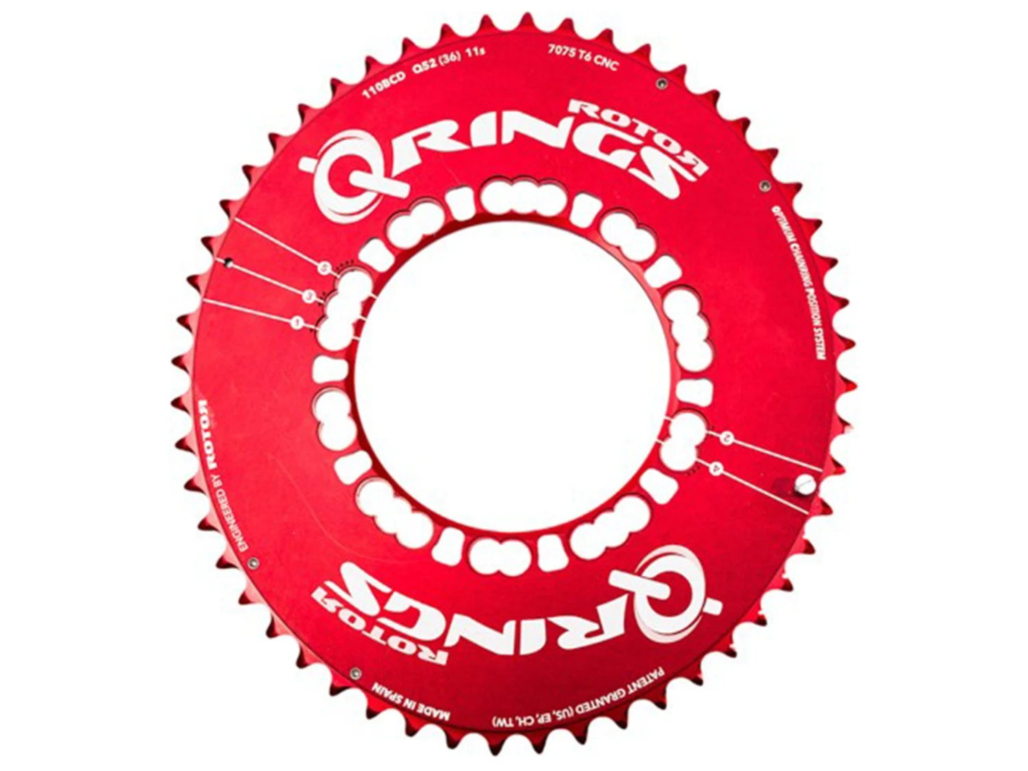 ROTOR Plateau Extérieur Q-Rings Aero 110BCDx4 Q50(34) 11v Red 1 ROTOR Plateau Extérieur Q-Rings Aero 110BCDx4 Q50(34) 11v Red