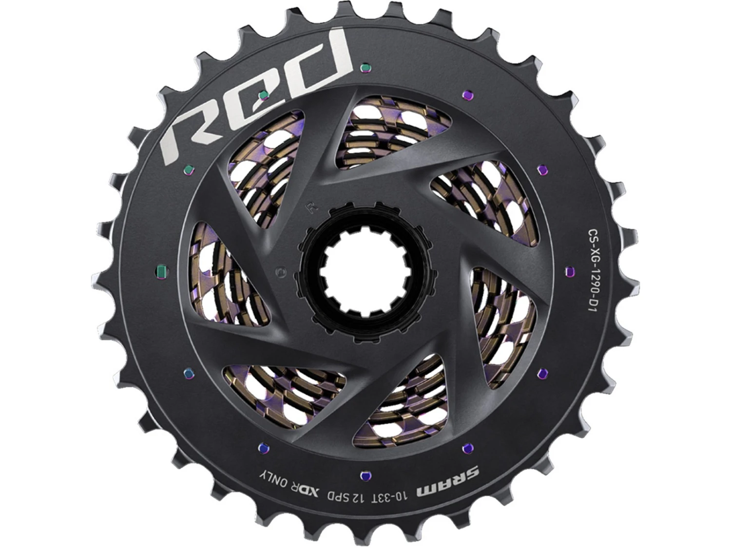SRAM Cassette Red Rainbow XG-1290 12 Vitesses 10-28 Dents 3 SRAM Cassette Red Rainbow XG-1290 12 Vitesses 10-28 Dents – Image 3