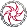 XLC Disque BR-X02 6 Trous 203mm Argent Rouge